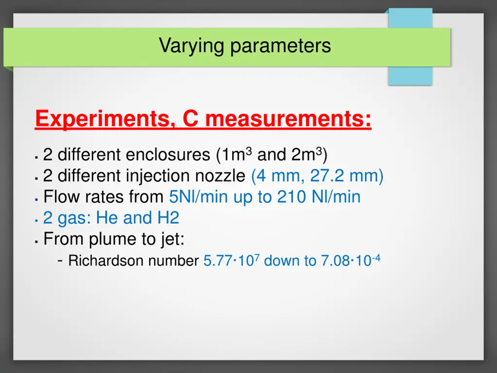 varying parameters