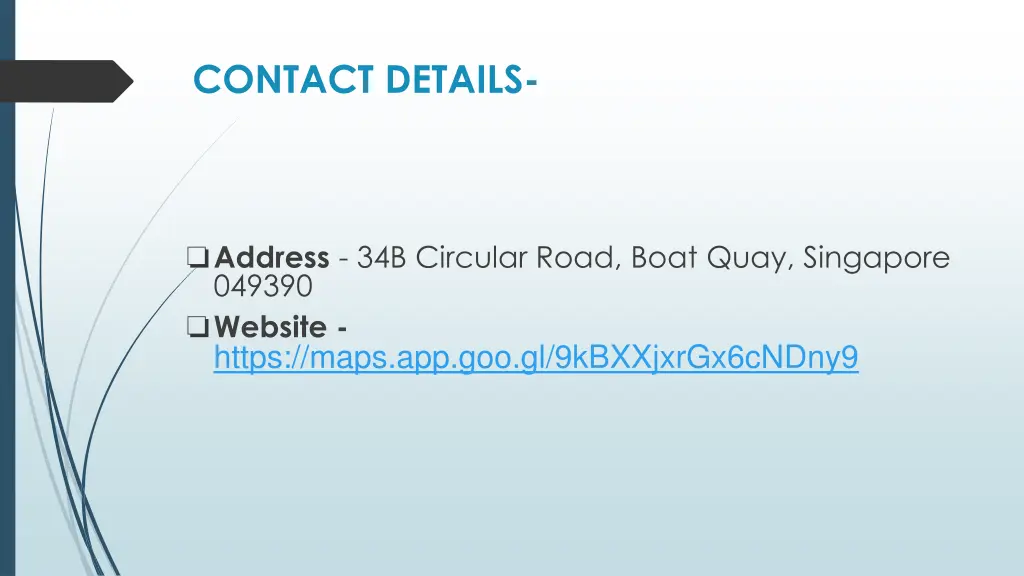 contact details