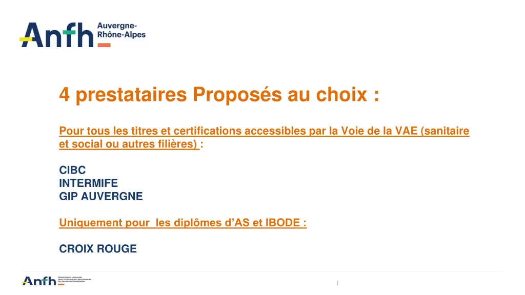 4 prestataires propos s au choix