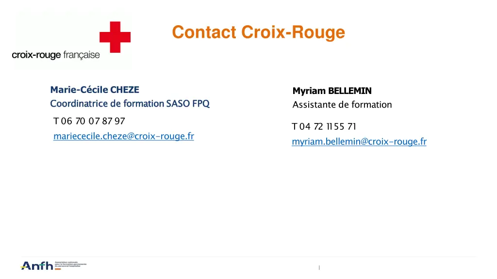 contact croix rouge