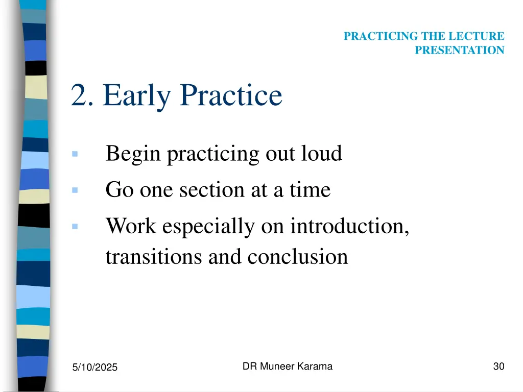 practicing the lecture presentation 1