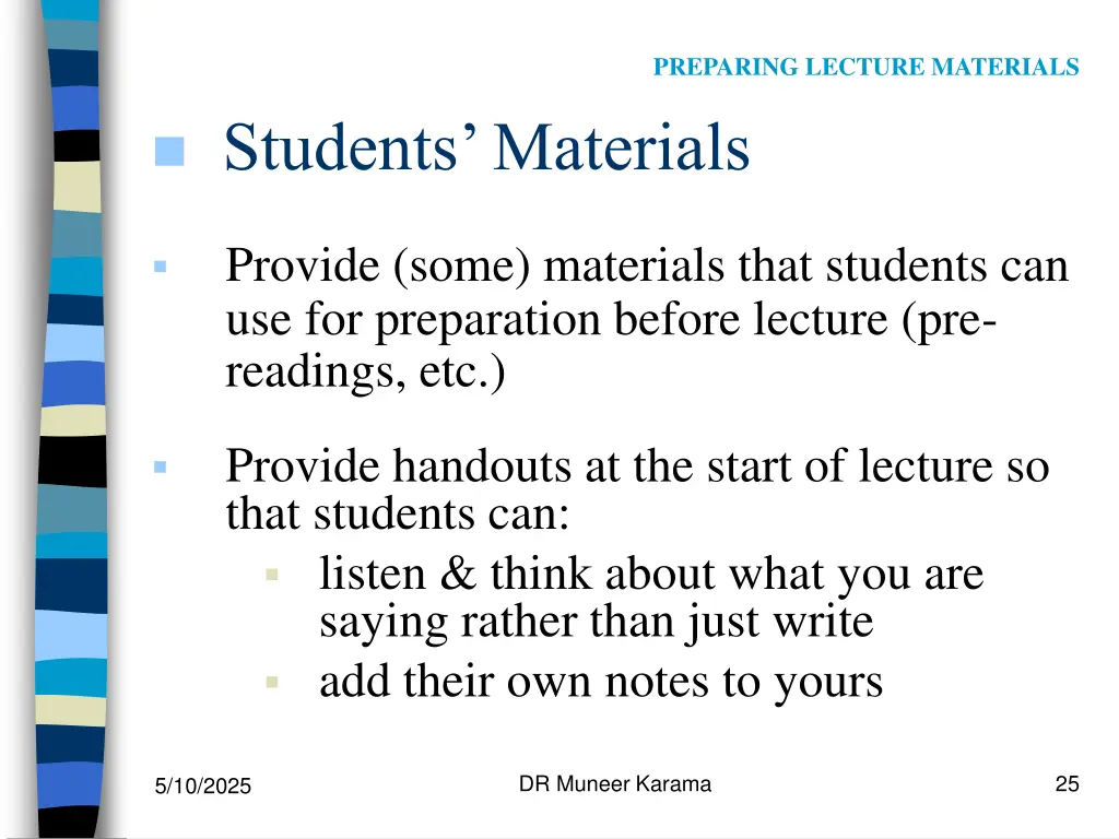 preparing lecture materials 4