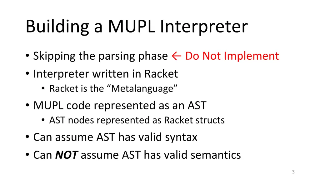 building a mupl interpreter