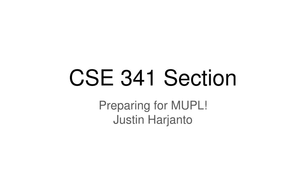 cse 341 section