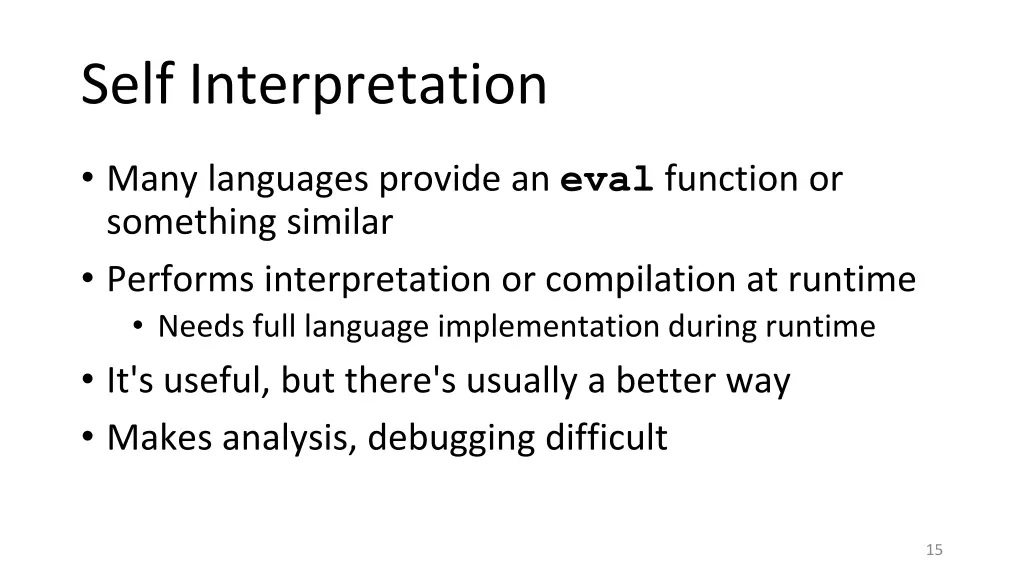self interpretation