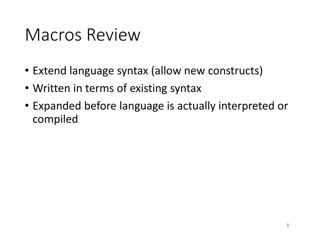 macros review