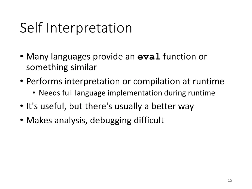 self interpretation