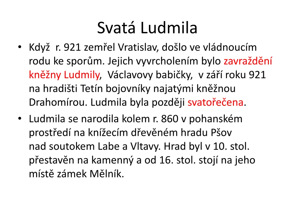 svat ludmila