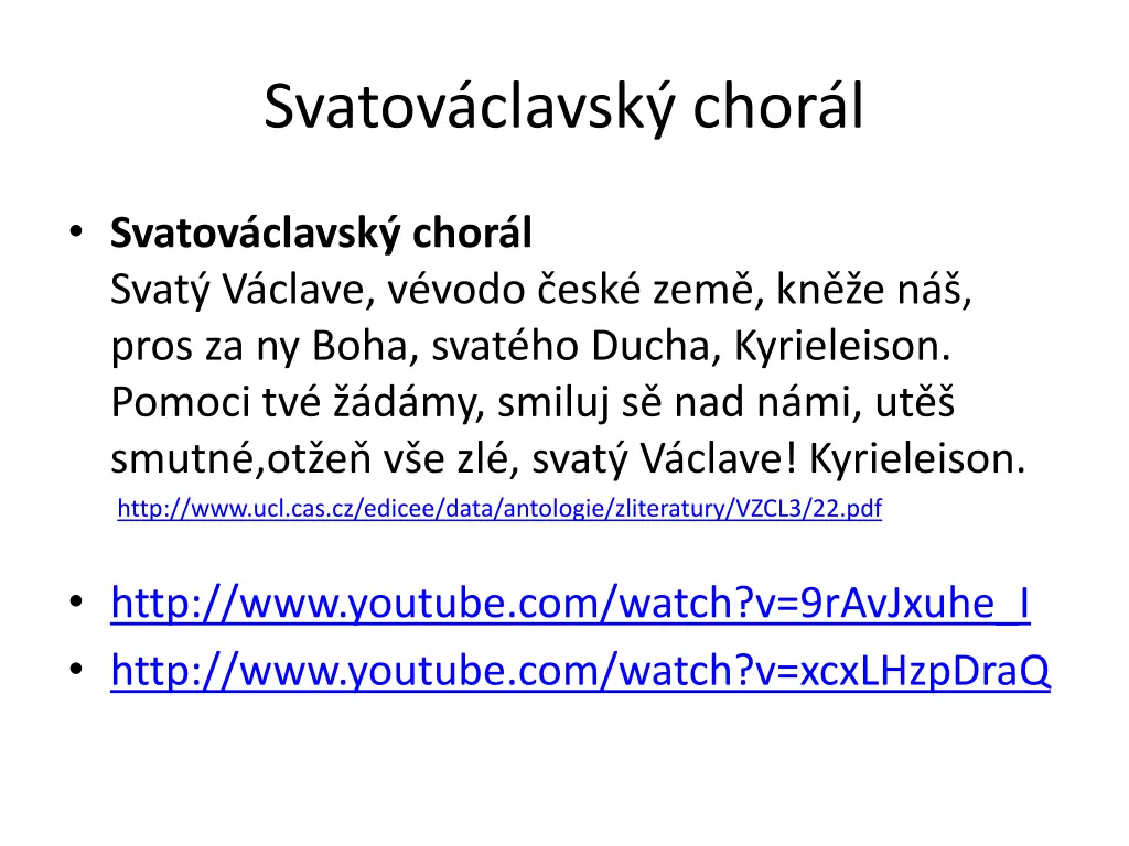 svatov clavsk chor l