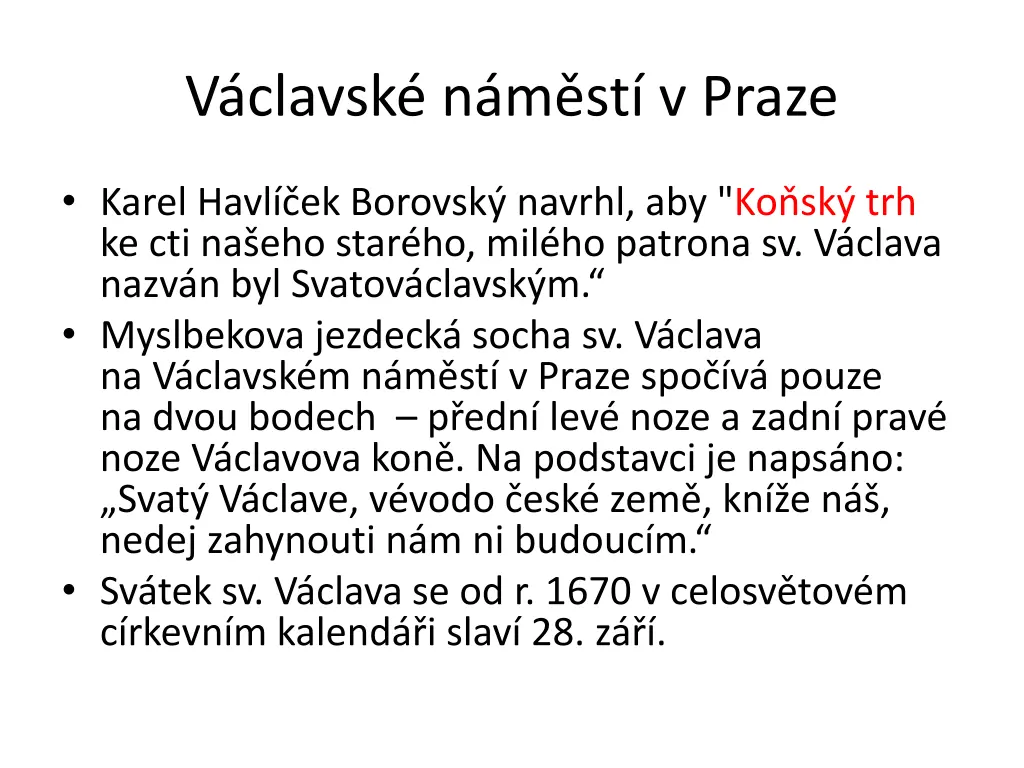 v clavsk n m st v praze