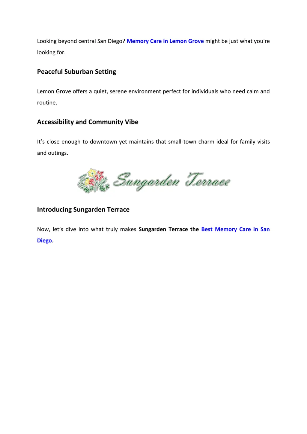 looking beyond central san diego memory care