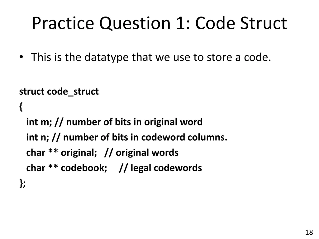 practice question 1 code struct