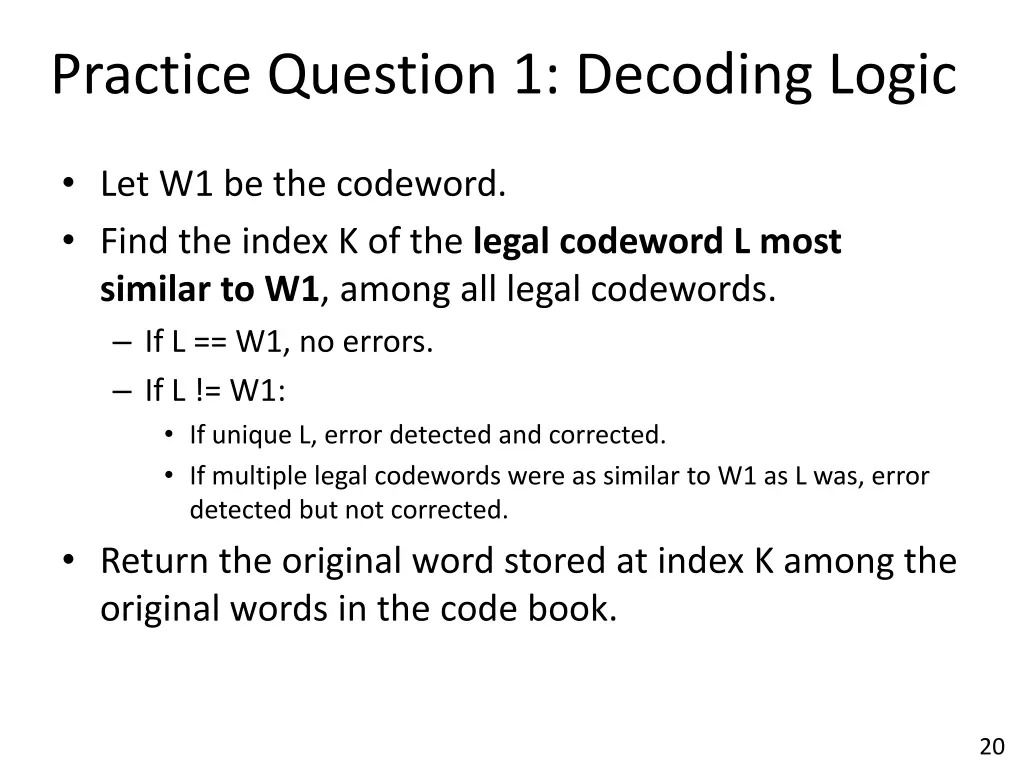 practice question 1 decoding logic