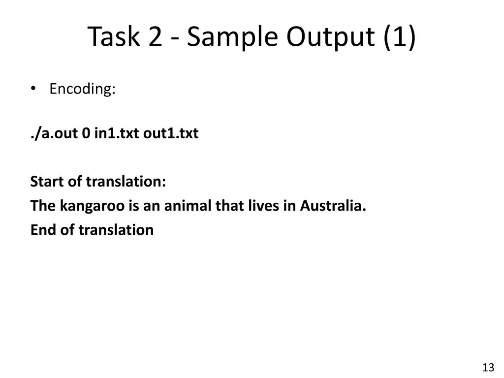 task 2 sample output 1