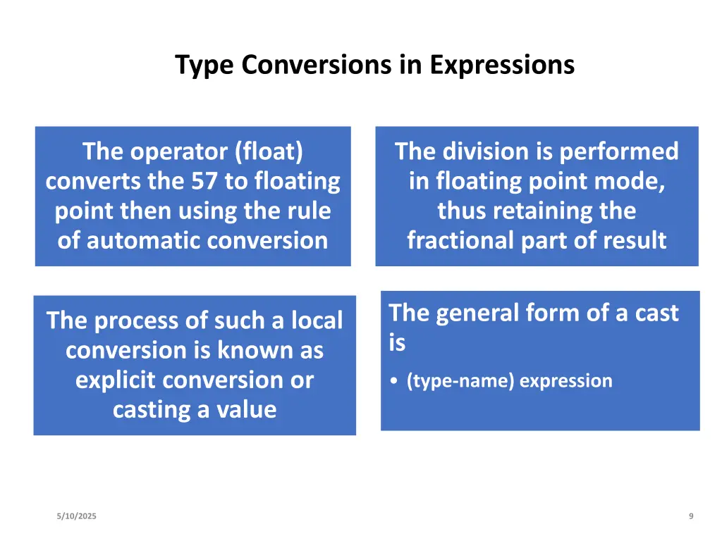 type conversions in expressions 1