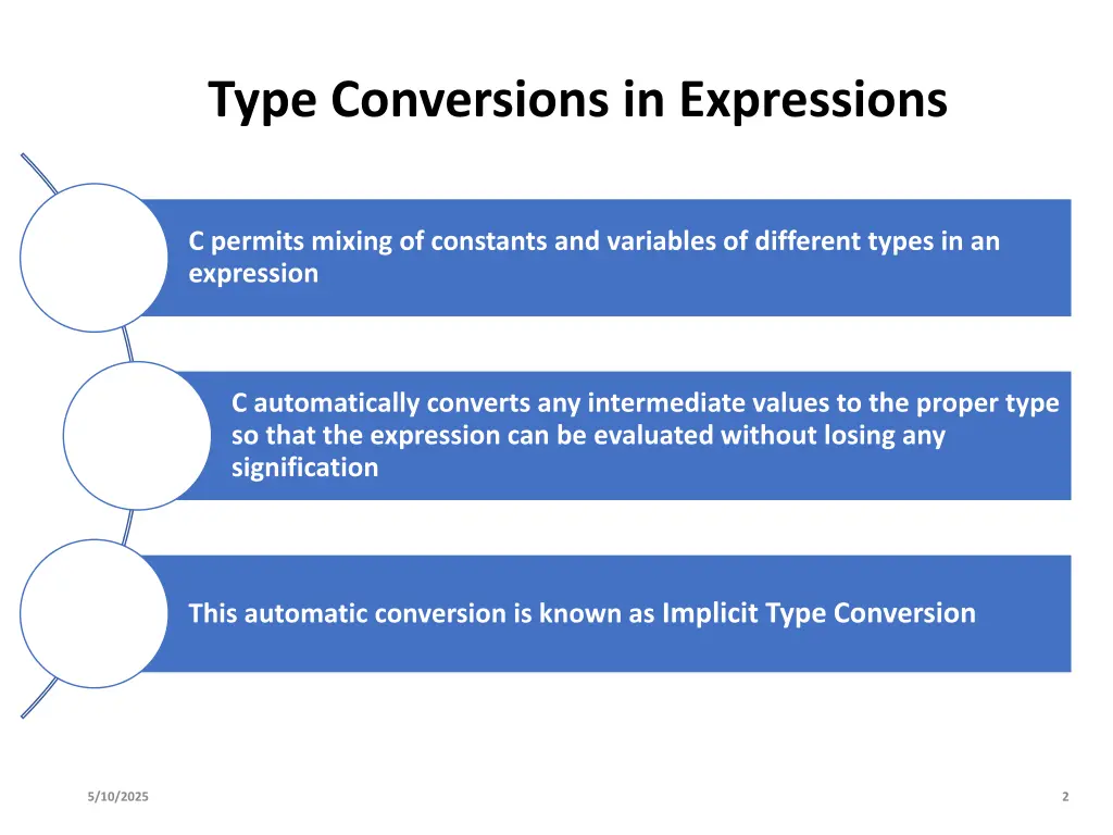 type conversions in expressions