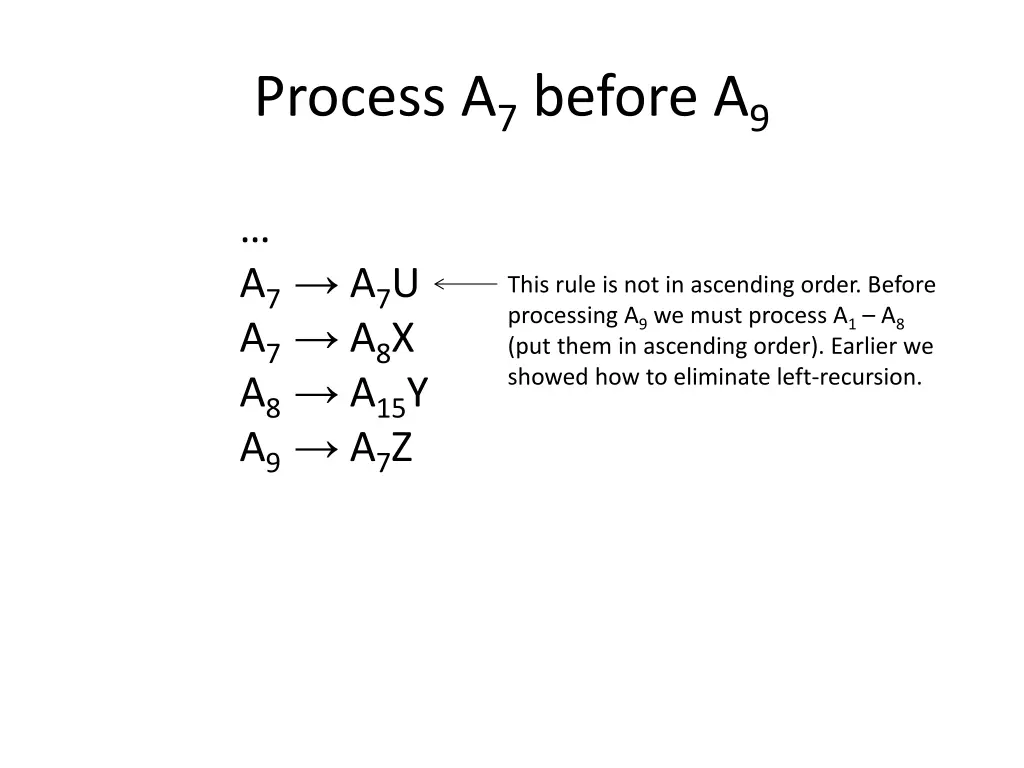 process a 7 before a 9