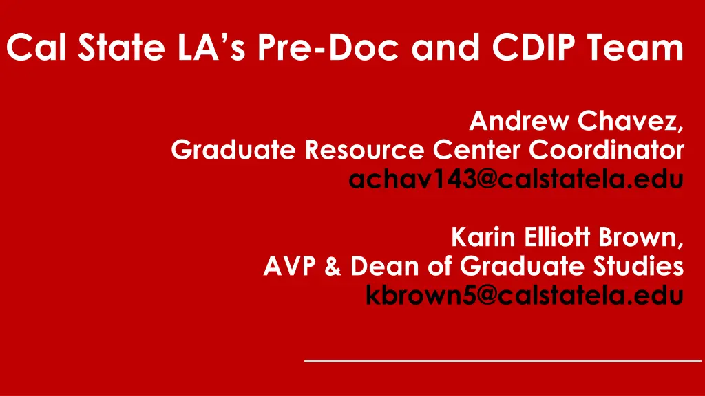 cal state la s pre doc and cdip team