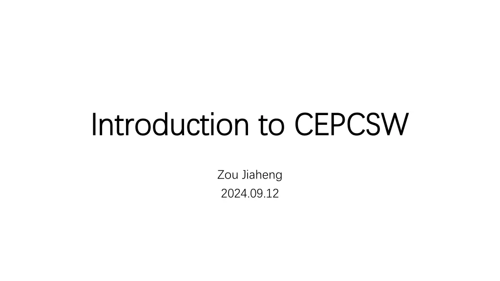 introduction to cepcsw introduction to cepcsw