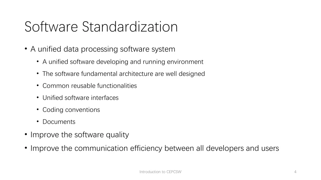 software standardization