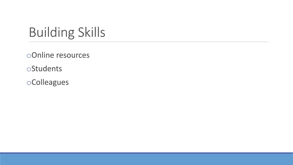 building skills
