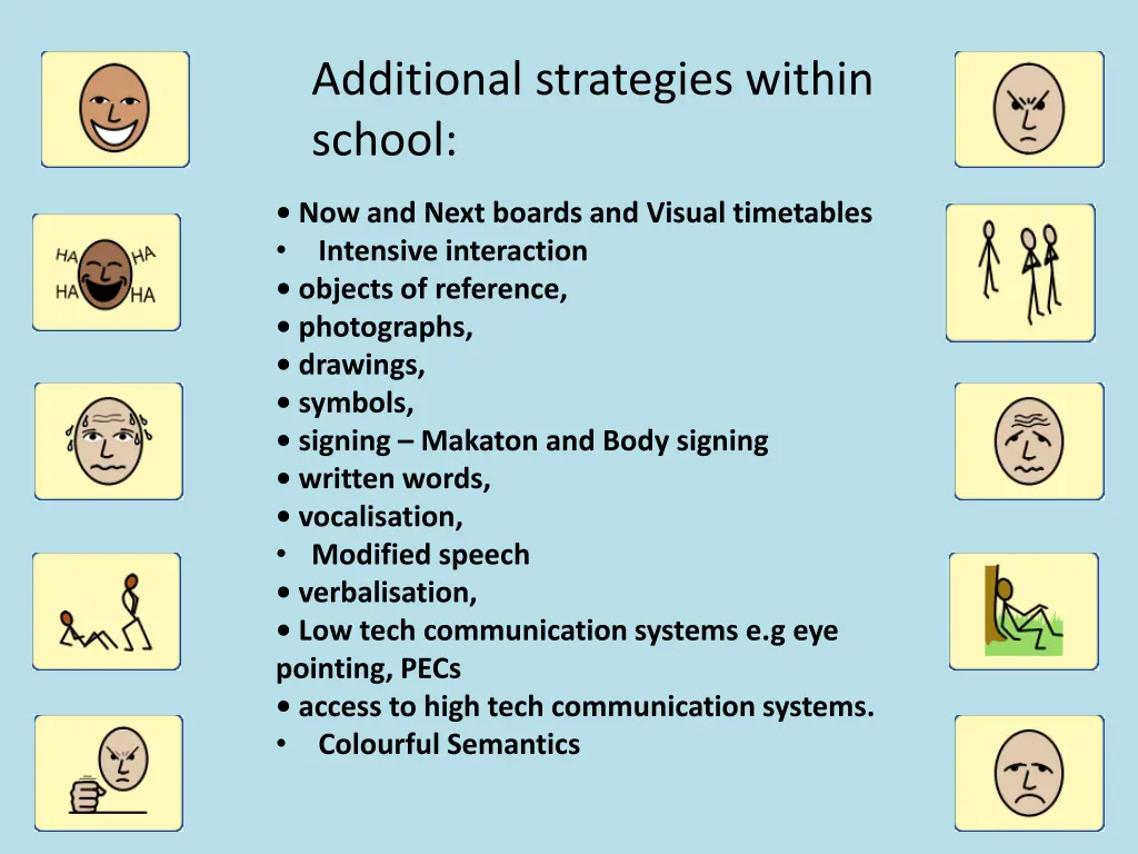 additional strategies within school