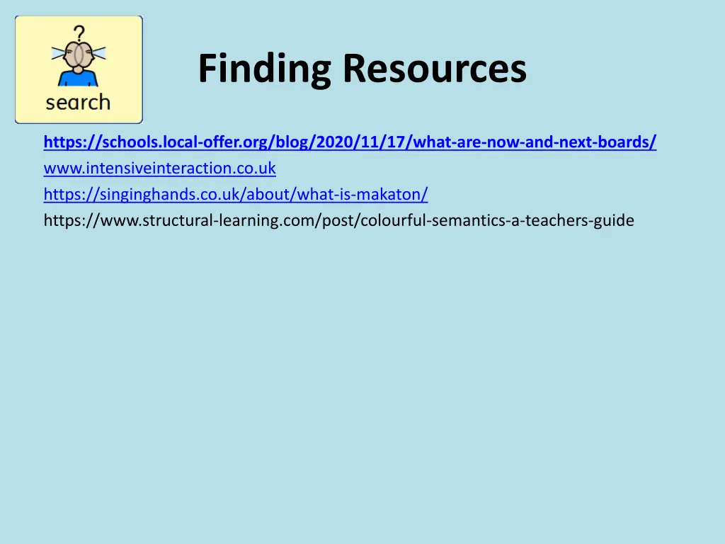 finding resources