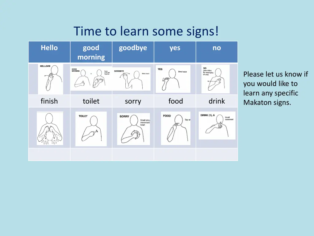 time to learn some signs