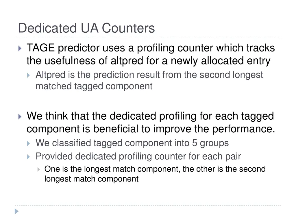 dedicated ua counters