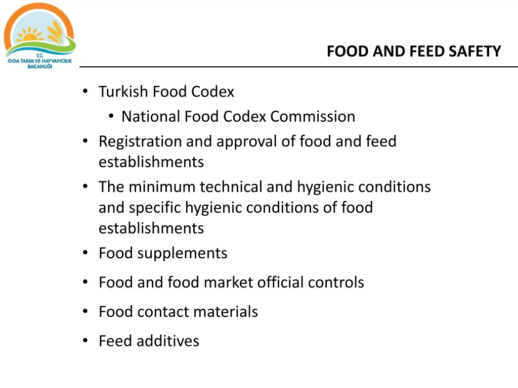 food and feed safety