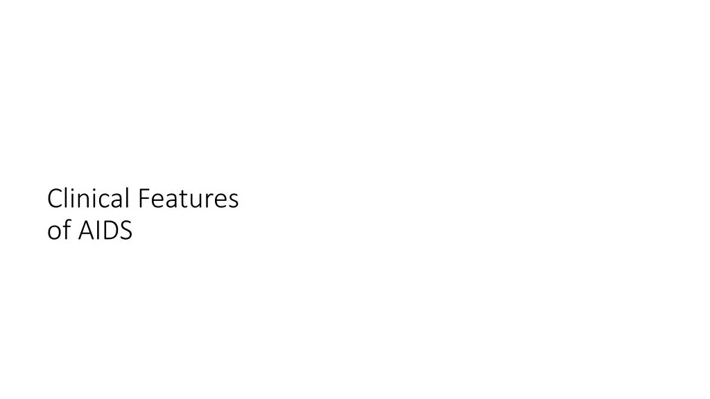 clinical features of aids