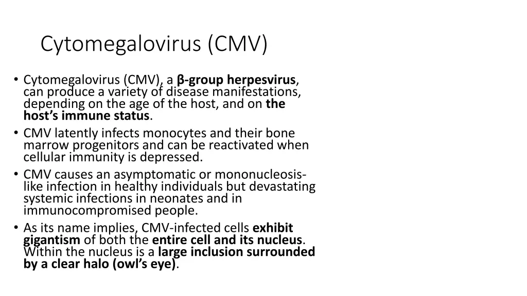 cytomegalovirus cmv