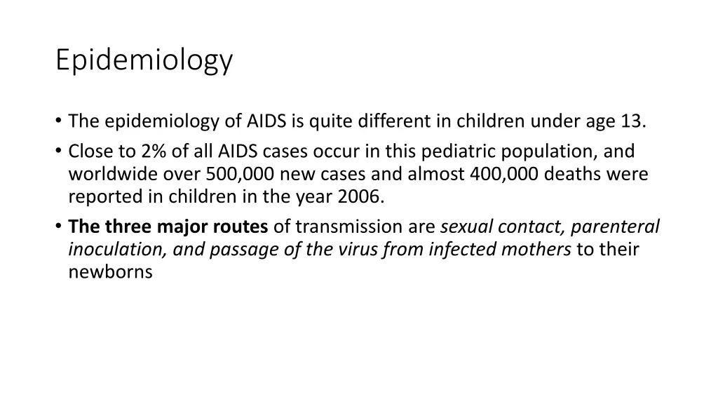 epidemiology 1