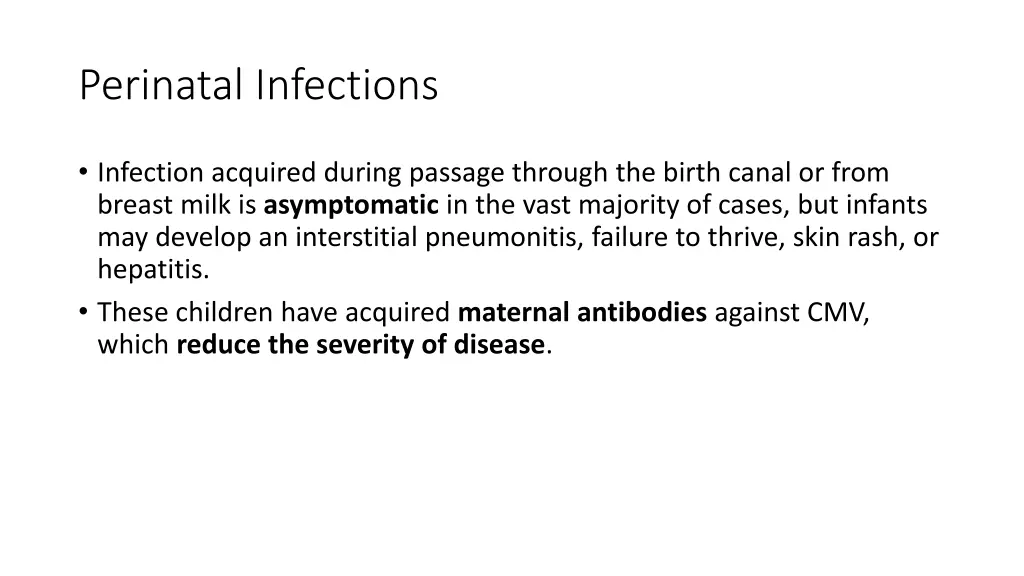 perinatal infections