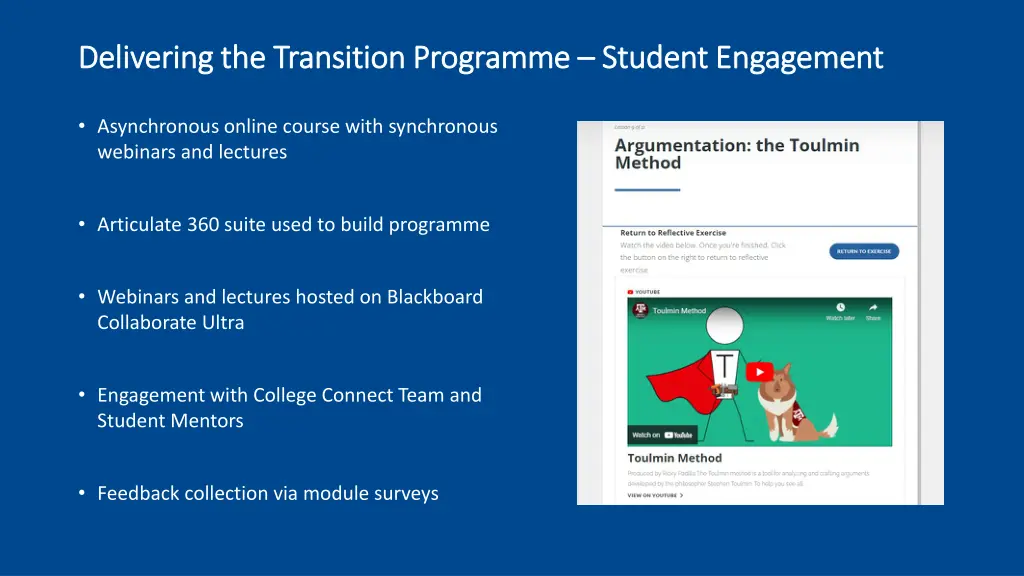 delivering the transition programme delivering