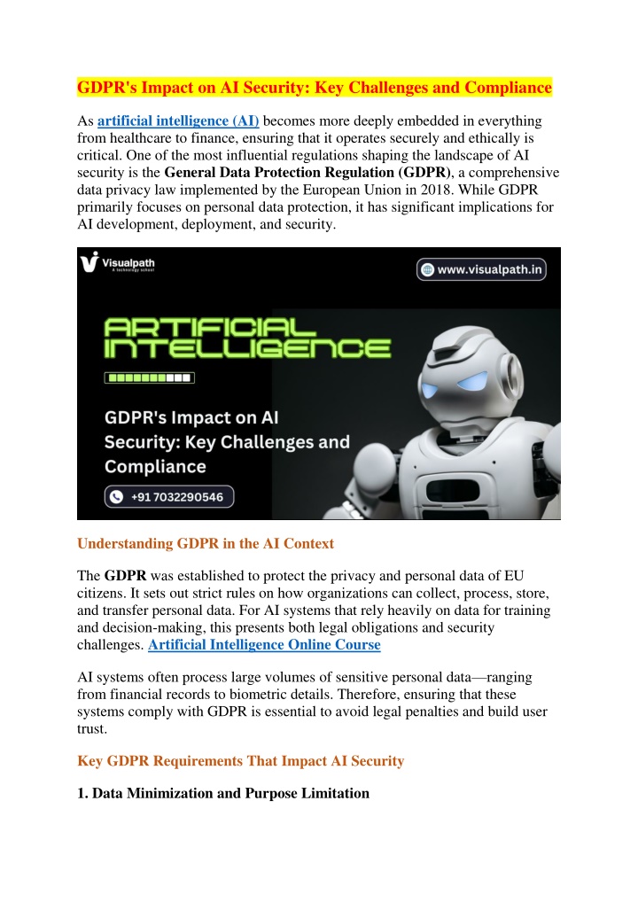 gdpr s impact on ai security key challenges