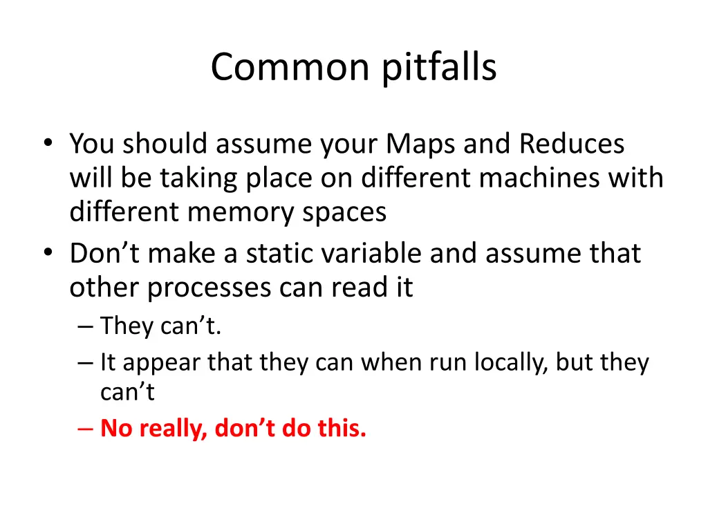common pitfalls 1
