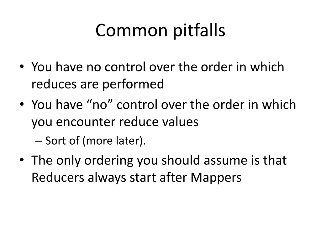 common pitfalls