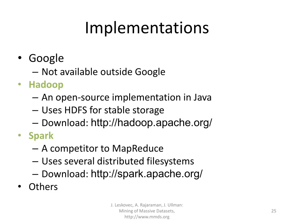 implementations