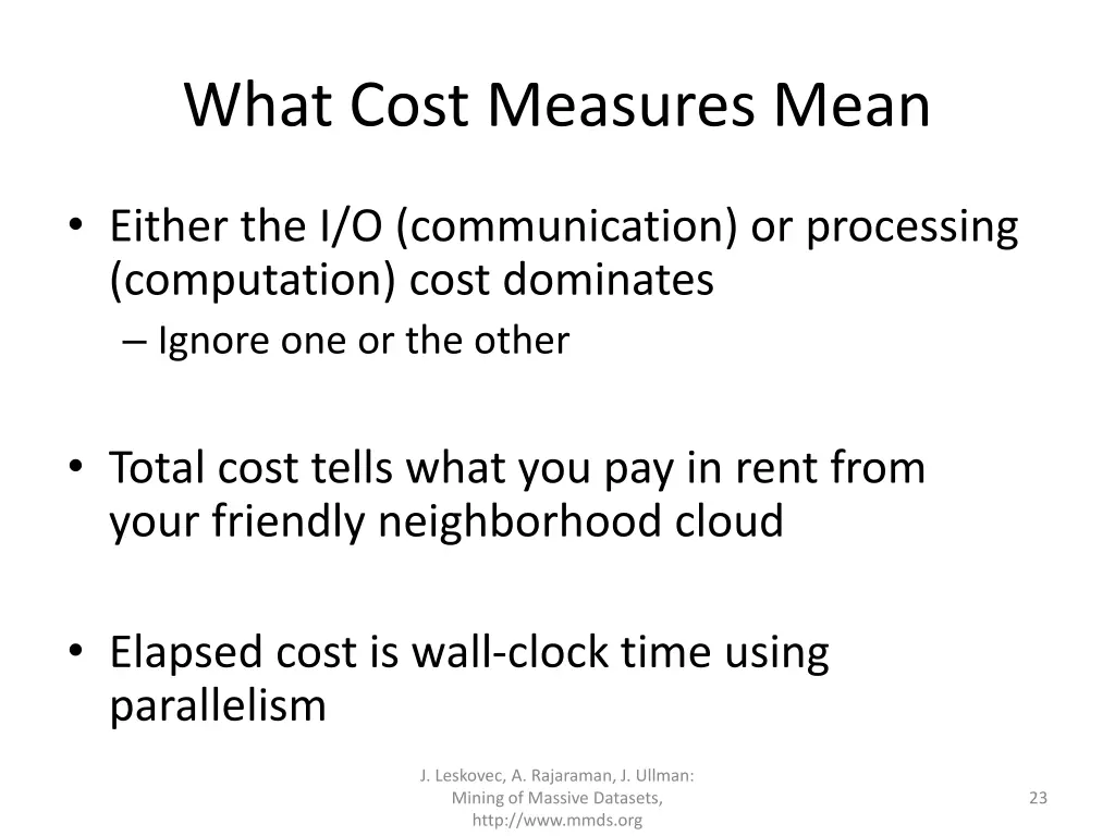 what cost measures mean