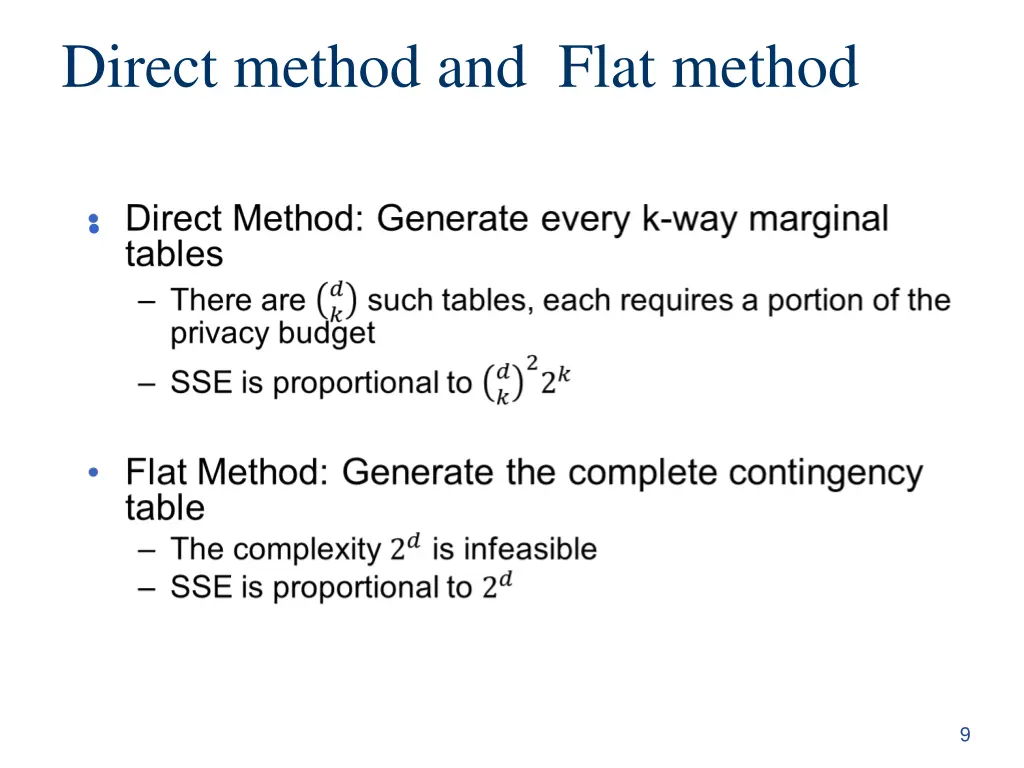 direct method and flat method