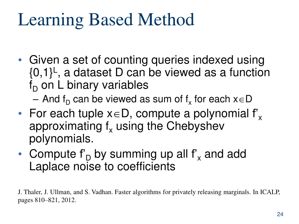 learning based method