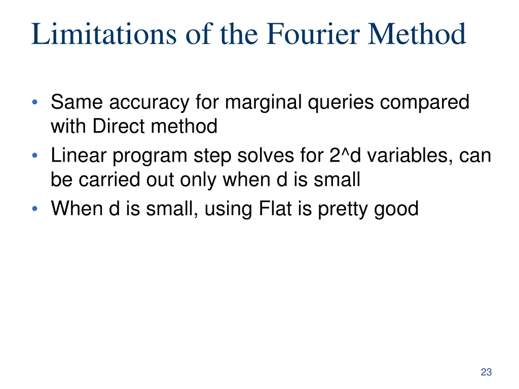 limitations of the fourier method