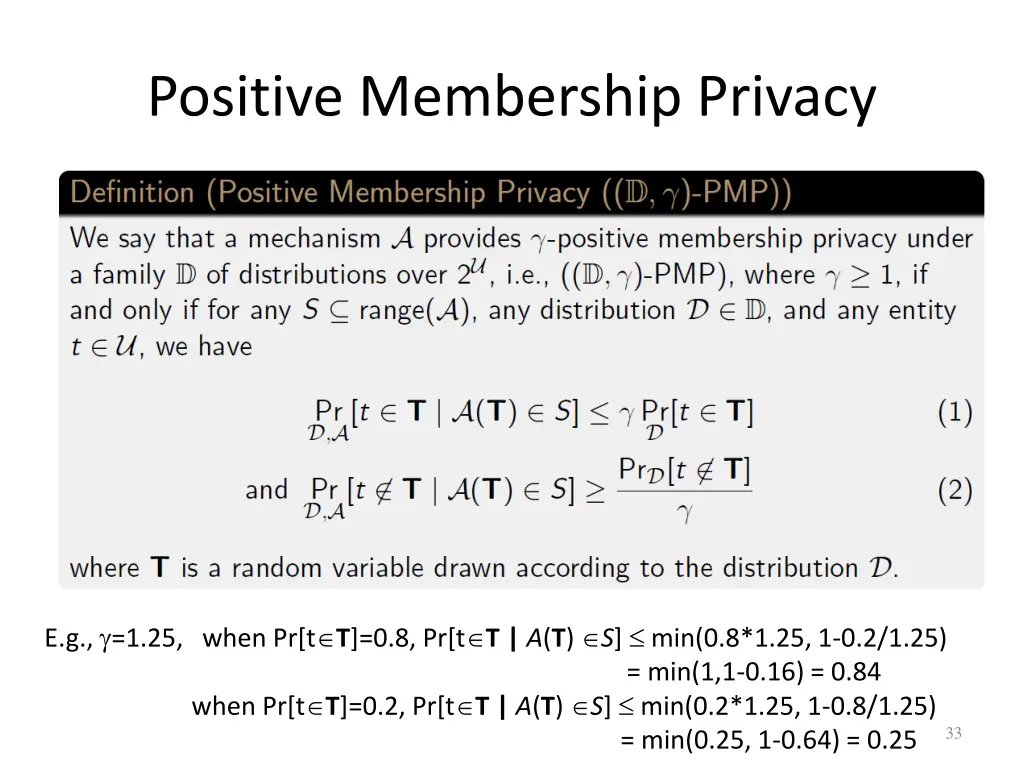 positive membership privacy