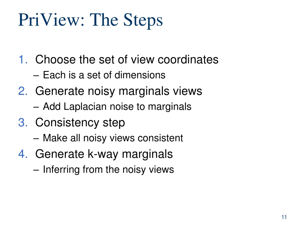 priview the steps