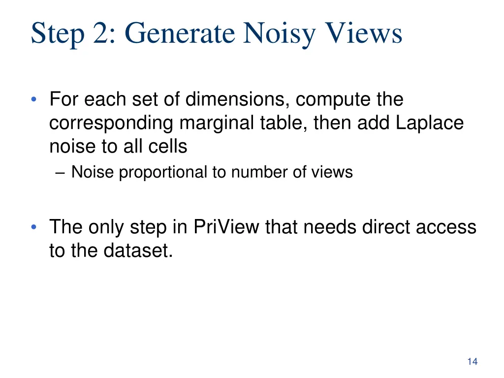 step 2 generate noisy views