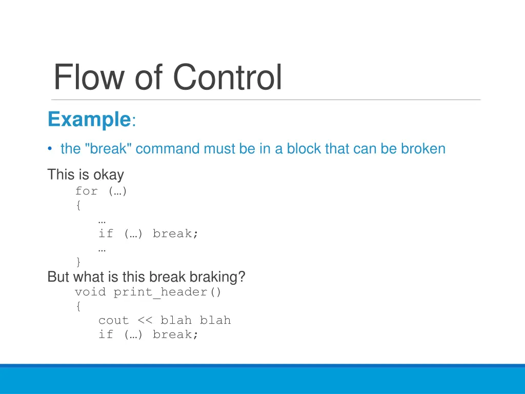 flow of control example