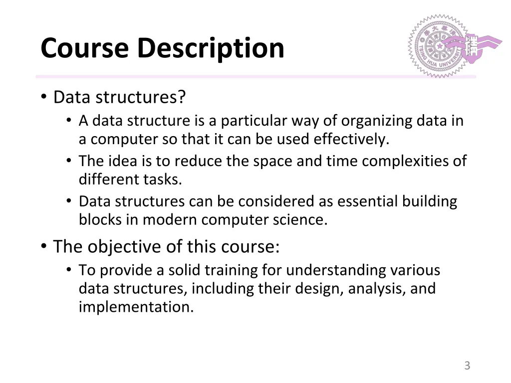 course description
