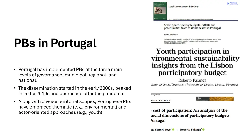 pbsin portugal