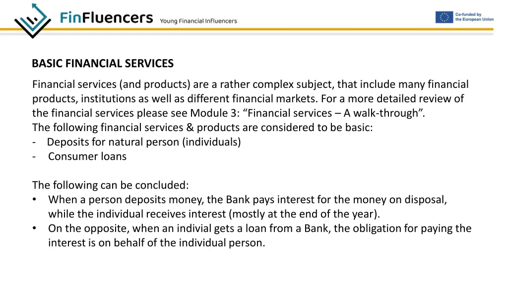 basic financial services